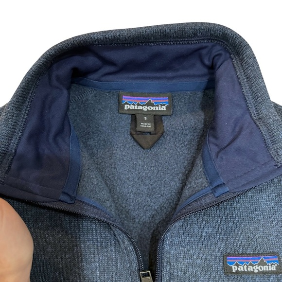 Patagonia Better Sweater Navy Blue Fleece 1/4 Zip Jacket Womens Size Small - Picture 3 of 7